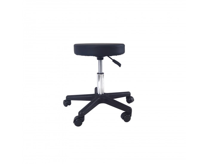 Офис стол-табуретка RFG Stool, до 130 kg, екокожа, черна
