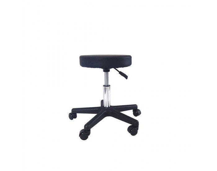 Офис стол-табуретка RFG Stool, до 130 kg, екокожа, черна, 2 броя в комплект