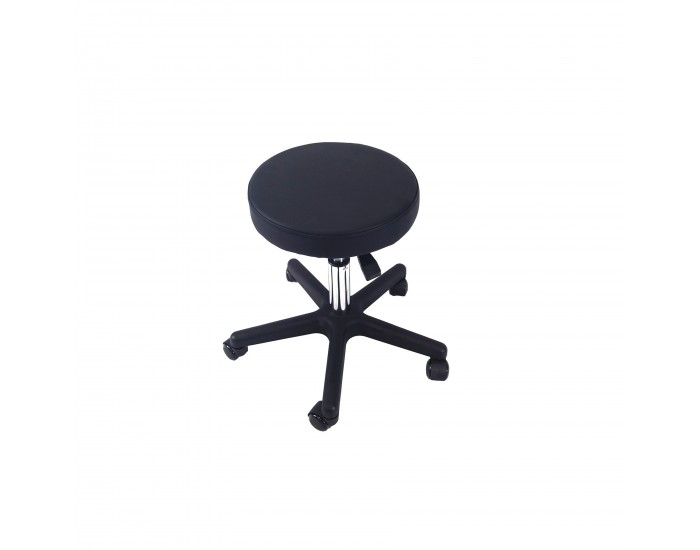 Офис стол-табуретка RFG Stool, до 130 kg, екокожа, черна, 2 броя в комплект
