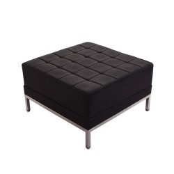 Табуретка RFG Neo, квадратна, екокожа, 700 х 700 х 450 mm, черен - Rfg