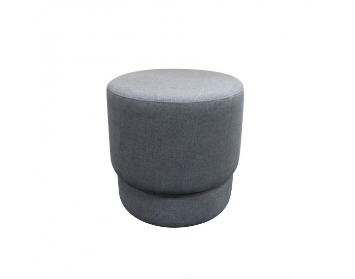 Табуретка RFG Zara, кръгла, дамаска, 450 х 450 х 450 mm, сива