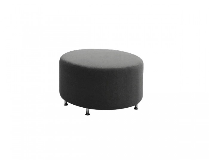 Табуретка RFG Zara, кръгла, дамаска, 700 х 700 х 400 mm, сива