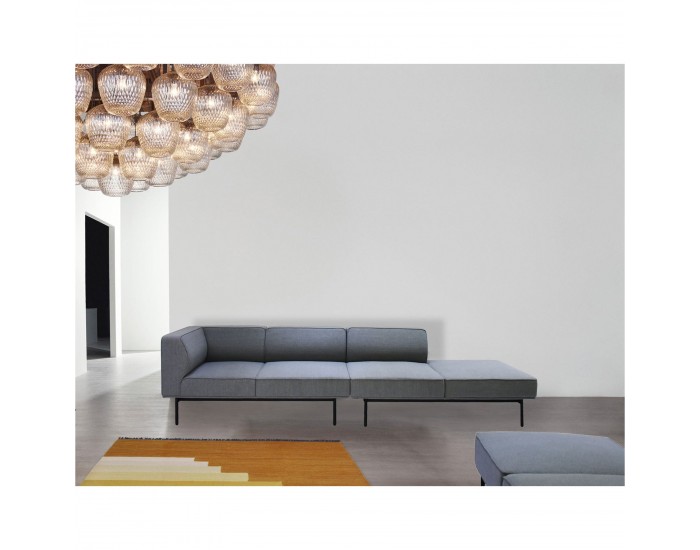Модул RFG Klark, прав, текстил, 800 х 800 х 720 mm, сив