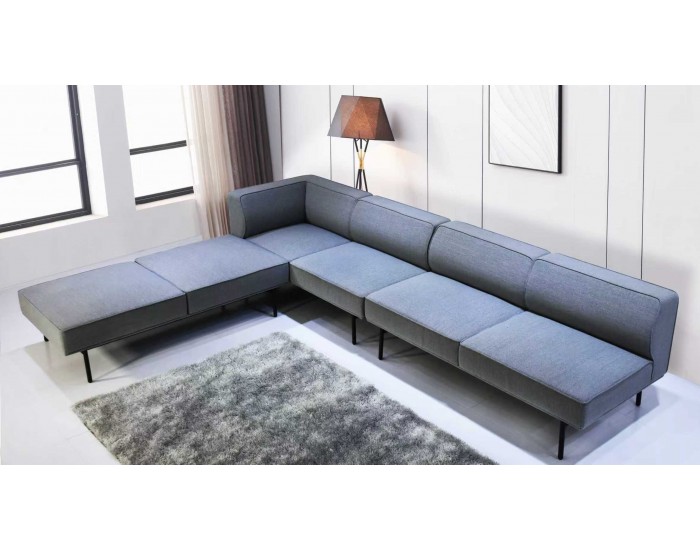 Модул RFG Klark, прав, текстил, 800 х 800 х 720 mm, сив