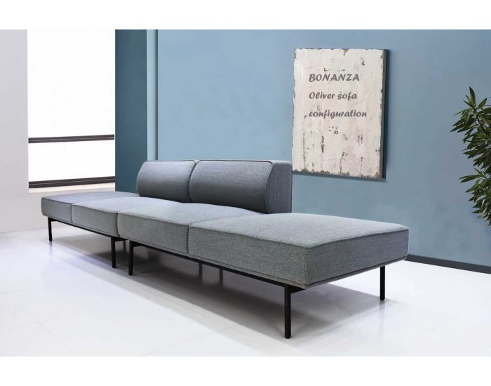 Модул RFG Klark, прав, текстил, 800 х 800 х 720 mm, сив