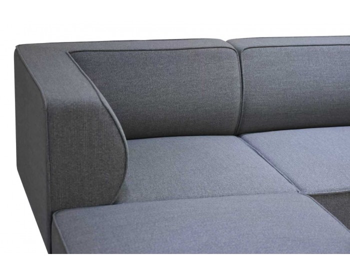Модул RFG Klark, прав, текстил, 800 х 800 х 720 mm, сив