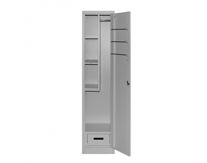 Шкаф RFG, за препарати, метален, 400 х 400 х 1800 mm, сив