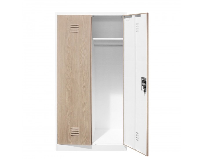 Шкаф RFG, за препарати, метален, 900 х 500 х 1820 mm, кехлибарен дъб и бяло