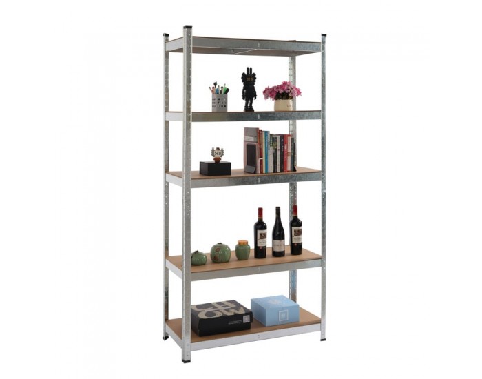 Стелаж RFG, метален, с 5 рафта, 1000 х 400 х 1920 mm, MDF, до 65 kg