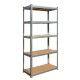 Стелаж RFG, метален, с 5 рафта, 1000 х 400 х 1920 mm, MDF, до 65 kg
