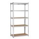 Стелаж RFG, метален, с 5 рафта, 1000 х 400 х 1920 mm, MDF, до 65 kg