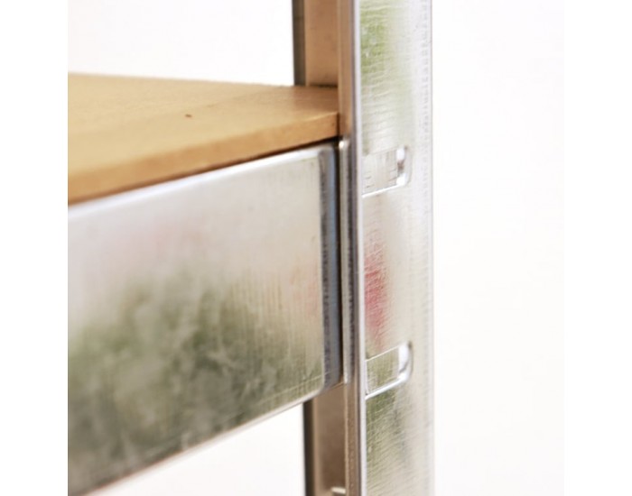 Стелаж RFG, метален, с 5 рафта, 1000 х 400 х 1920 mm, MDF, до 65 kg