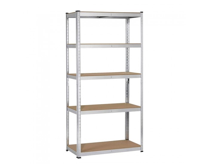 Стелаж RFG, метален, с 5 рафта, 900 х 400 х 1800 mm, MDF, до 175 kg