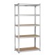Стелаж RFG, метален, с 5 рафта, 900 х 400 х 1800 mm, MDF, до 175 kg