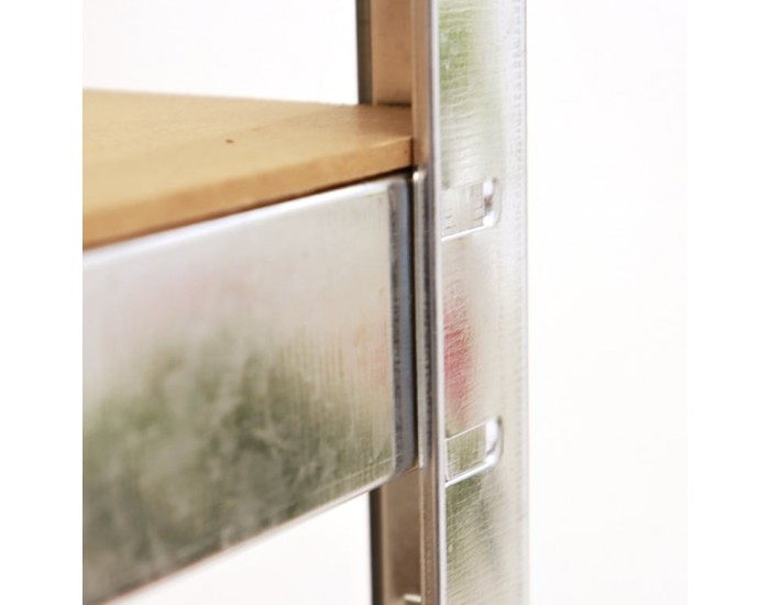 Стелаж RFG, метален, с 5 рафта, 900 х 400 х 1800 mm, MDF, до 175 kg