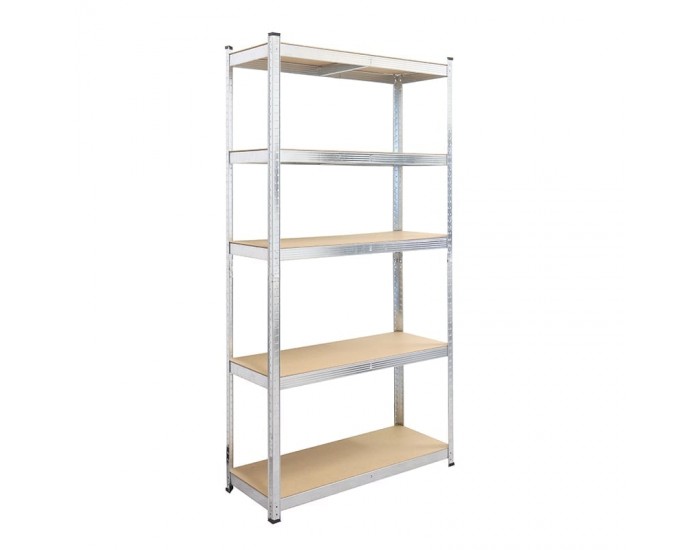 Стелаж RFG, метален, с 5 рафта, 900 х 300 х 2460 mm, MDF, до 200 kg