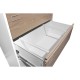Кардекс RFG, метален, 2 x 4 чекмеджета, 900 х 450 х 1331 mm, кехлибарен дъб и бяло