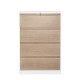 Кардекс RFG, метален, 2 x 4 чекмеджета, 900 х 450 х 1331 mm, кехлибарен дъб и бяло