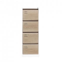 Кардекс RFG, метален, 1 x 4 чекмеджета, 452 х 620 х 1331 mm, кехлибарен дъб и бяло - Мебели от метал