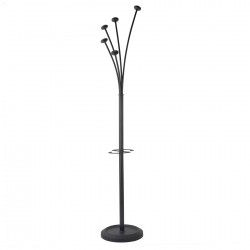 Закачалка RFG Lugano, височина 173 cm, черна - Мебели от метал