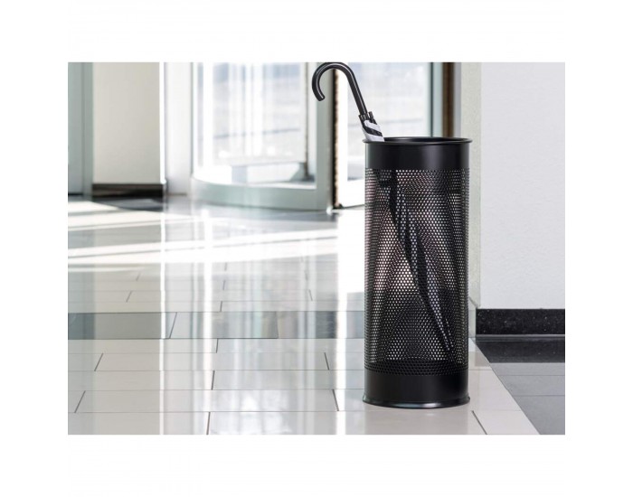 Durable Поставка за чадър, метална, 28.5 L, черна