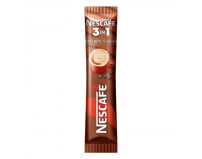 Nescafé Разтворимо кафе 3in1 Brown Sugar, с кафява захар, 16.5 g, в пакетче, 28 броя