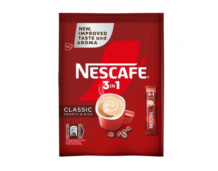 Nescafé Разтворимо кафе 3in1, 15.5 g, в пакетче, 10 броя