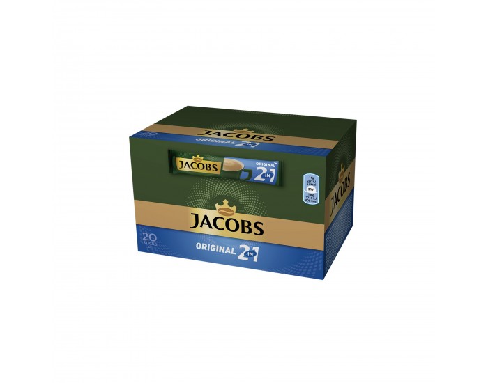 Jacobs 2in1 Разтворимо кафе Original, в пакетче, 14 g, 20 броя
