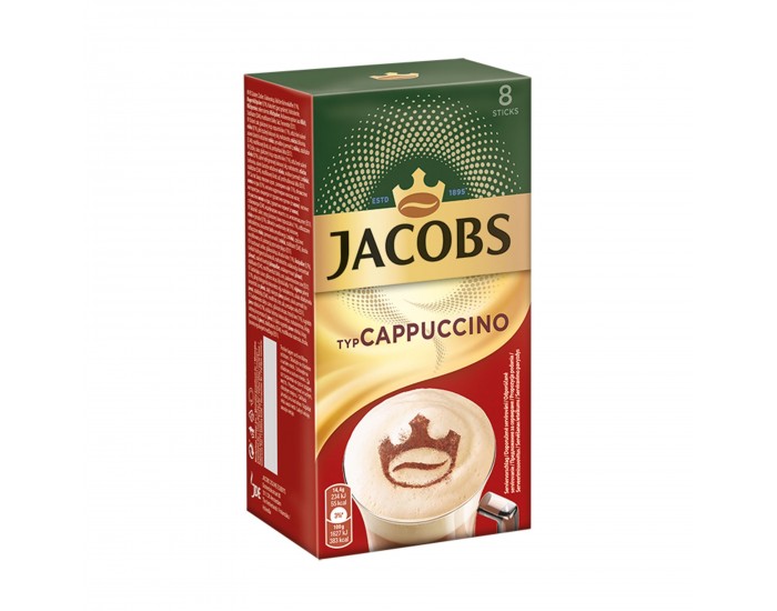 Jacobs Разтворимо кафе Капучино, в пакетче, 14.4 g, 8 броя