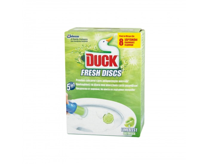 Ароматизатор за тоалетна Duck Fresh Discs, гел, лайм, 36 ml