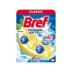 Ароматизатор за тоалетна Bref Power Aktiv, лимон, 50 g - Bref