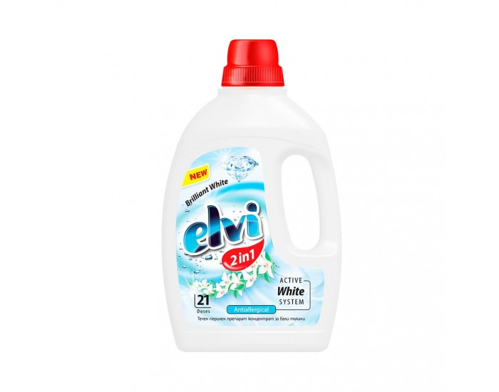 Елви Перилен препарат, течен, за бели тъкани, 1.5 l