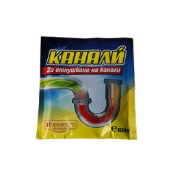 Препарат за отпушване на канали Канали, 100 g - Продукти за баня и WC