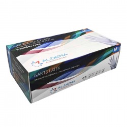 Ръкавици Aldena, латексови, M, нестерилни, без пудра, 100 броя - Aldena