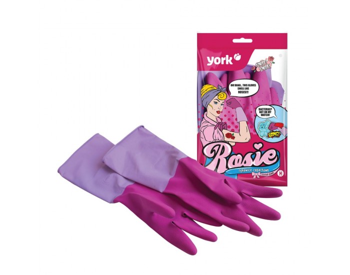 Ръкавици York Rosie, домакински, ароматизирани, M