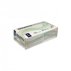 Ръкавици Mumu, латексови, L, с пудра, 100 броя - Продукти за баня и WC