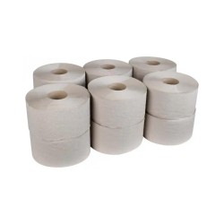 Тоалетна хартия, рециклирана, двупластова, 10 х 20 cm, 200 g, 12 броя - Продукти за баня и WC