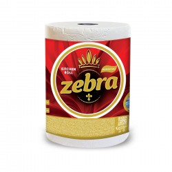 Кухненска ролка Zebra Professional, двупластова, 250 къса - Zebra