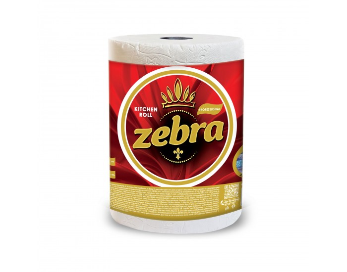Кухненска ролка Zebra Professional, двупластова, 250 къса