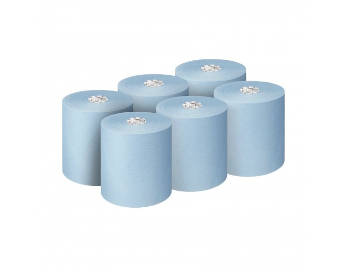 Кърпи за ръце Kimberly-Clark Scott Essential 6692, на ролка, 350 m, сини, 6 броя