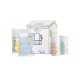Комплект за бебе GFL Cosmetics Dadaumpa, мокра кърпа, шампоан, лосион, гъба за баня, 15 броя, 13 x 13 cm