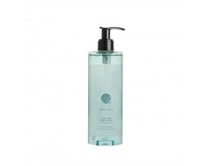 Душ гел за коса GFL Cosmetics и тяло Geneva, с помпа, запечатан, 380 ml, 6 х 20 cm