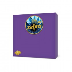 Салфетки Zebra Deluxe, двупластови, 33 х 33 cm, лилави, 35 броя - Zebra
