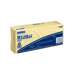 Кърпа Kimberly-Clark WypAll X50 7443, 41.8 х 24.7 cm, жълта, 50 броя - Продукти за баня и WC