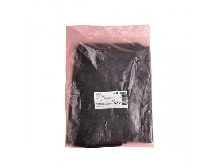 Чувал за смет, LDPE, 60 х 90 cm, 100 микрона, черни, 10 броя