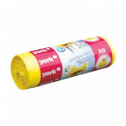 Торби за смет York, с връзка, жълти, 20 L, 30 броя - Почистване и Дезинфекция