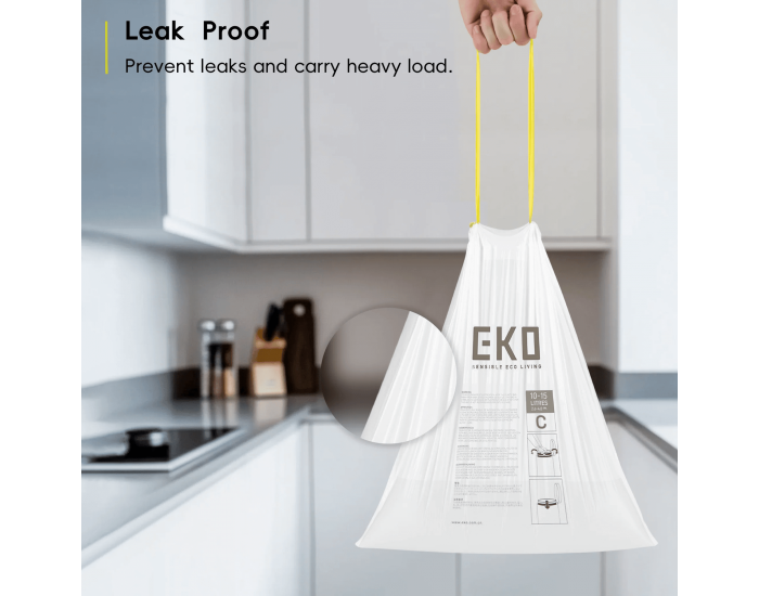 Торби за смет Eko, тип C, с връзка, 10-15 L, 20 броя