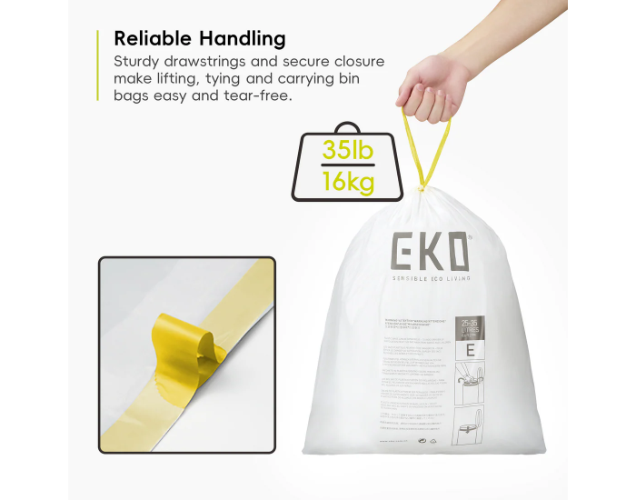 Торби за смет Eko, тип E, с връзка, 25-35 L, 12 броя