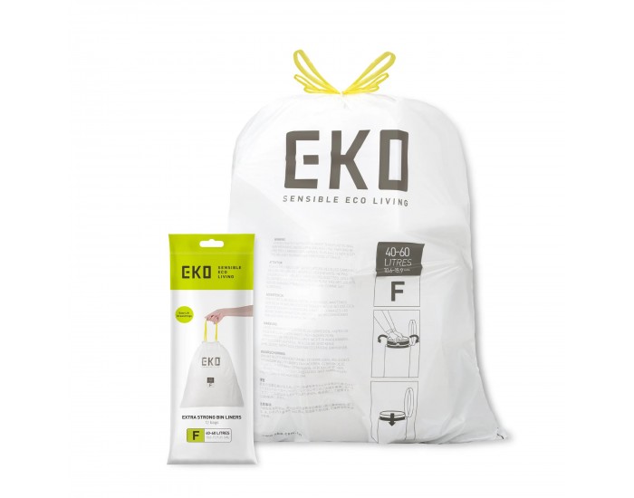 Торби за смет Eko, тип F, с връзка, 40-60 L, 12 броя