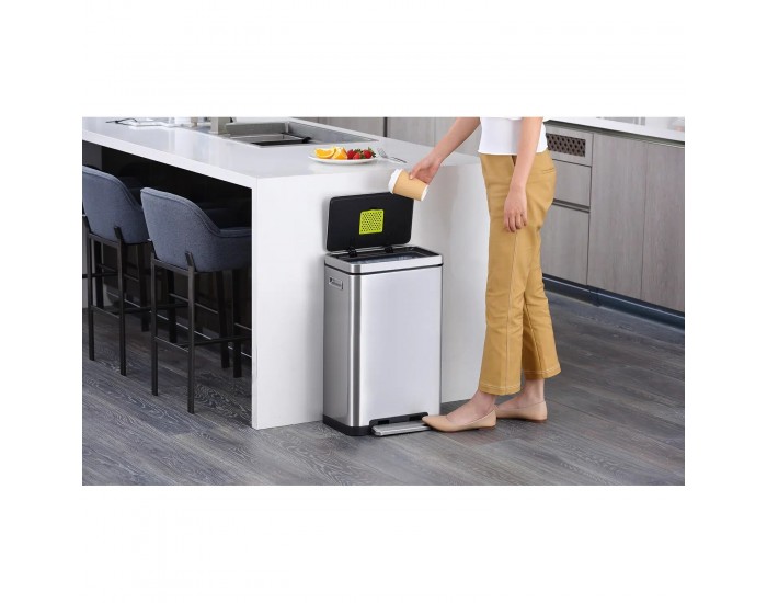 Кош за отпадъци Eko X-Cube, с педал, 30 L